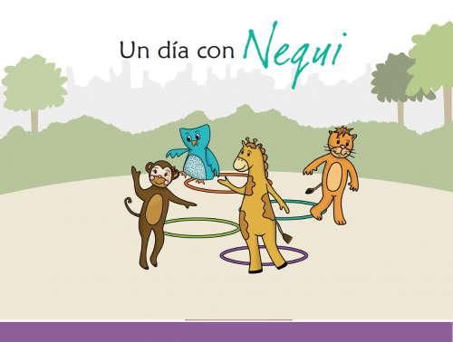 Animales caricatura jugando juntos