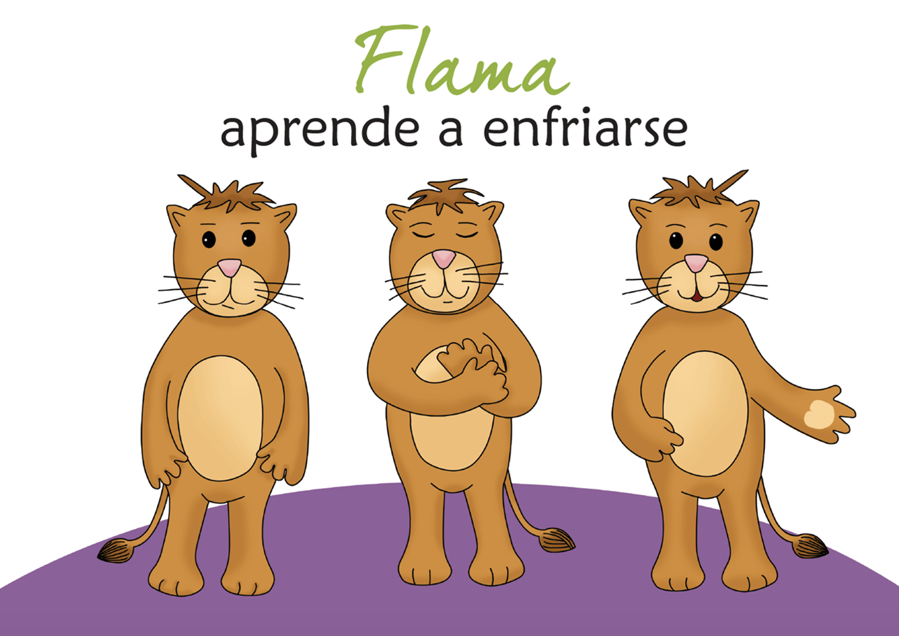 Cuento infantil caricatura de león